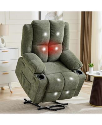 Oversized Power Lift Recliner Chair for Elderly,Adjustable Lay Flat Lift Chair Electric Recliner Chairs with Massage and Heat,for Living Room