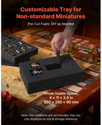 Miniature Figure Storage Bag Fits 58 Infantry Minis with 3 Foam Layers and Shoulder Strap