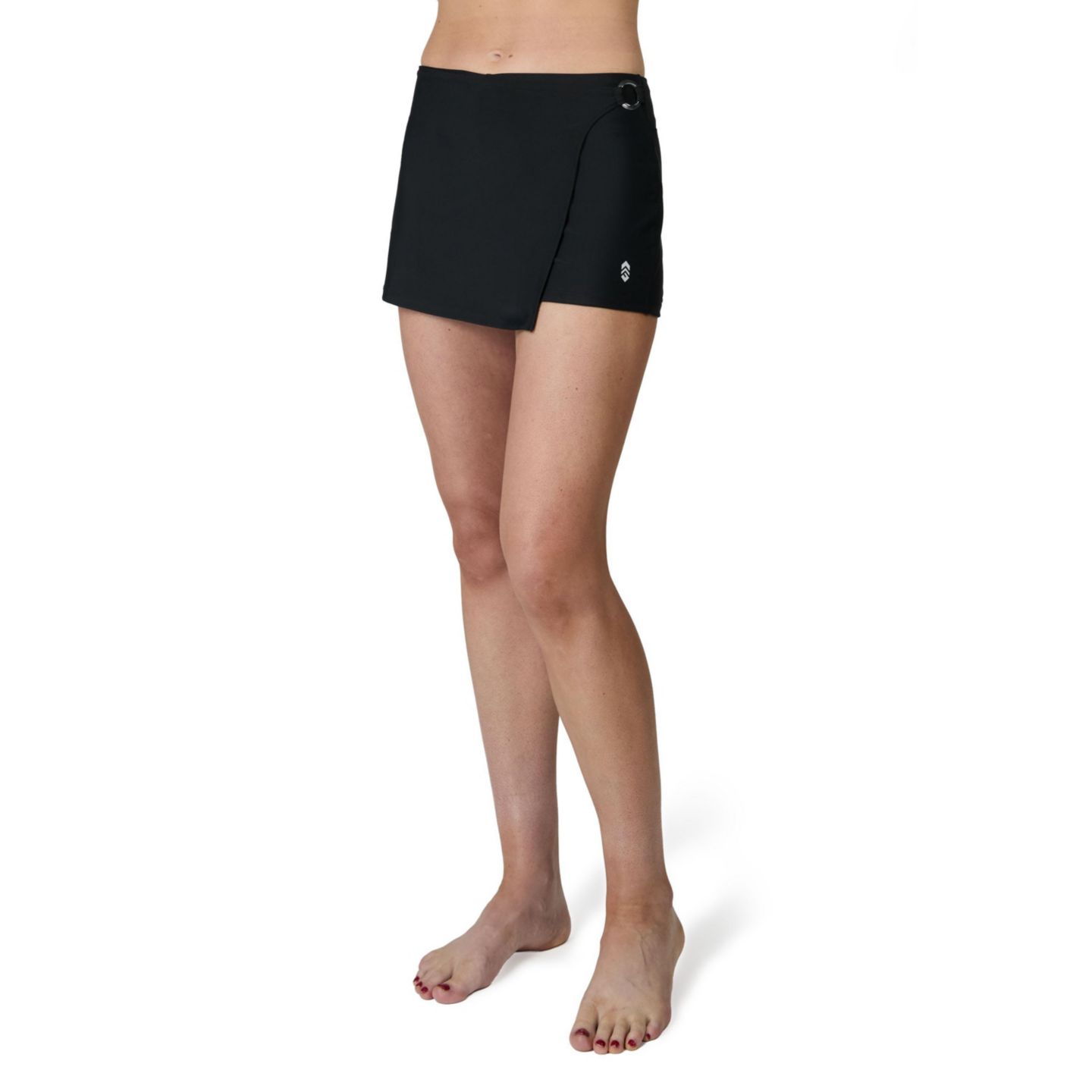 Женская юбка-шорты Free Country Fully Lined Swim Skort, цвет: Чёрный — фото 2