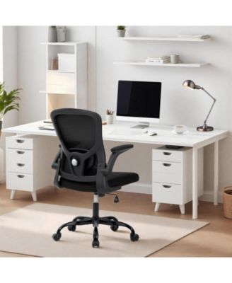 Ergonomic Office Chair with Lumbar Support,Mesh High Back Rolling Computer Chair for Desk,Comfy Flip-up Arms Chair for Home Office