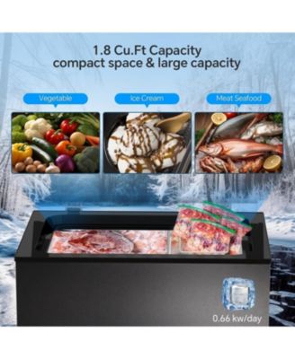 1.8 Cu. Ft. Compact Chest Freezer with Removable Basket