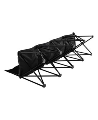 4-Seat Portable Folding Sports Bench with Backrest and Carry Bag