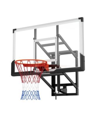 54 Inch Wall Mount Basketball Hoop with Adjustable Backboard