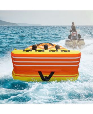 1-3 Rider Towable Boat Tube with Nylon Cover and 16 Handles