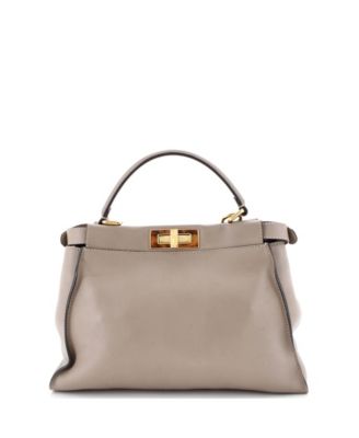 Regular Peekaboo Bag Leather with Plexiglass Detail