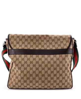 Medium Web Strap Flap Messenger GG Canvas