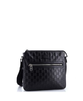 Small Signature Zip Messenger Bag Guccissima Leather