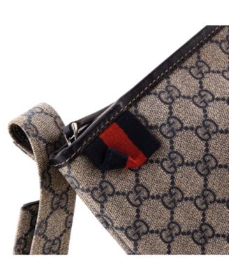 Large Web Loop Flat Messenger GG Coated Canvas