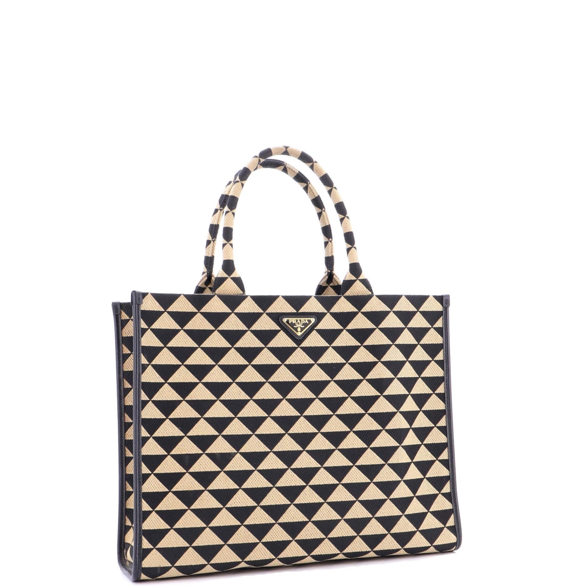 Pre-Owned Prada Large Symbole Shopper Tote Jacquard