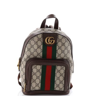 Small Ophidia Backpack GG Coated Canvas and Leather