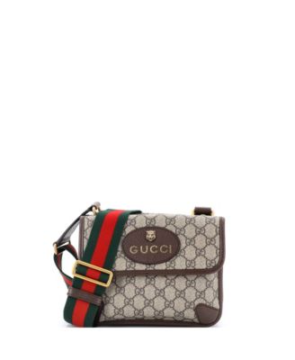 Small Neo Vintage Flap Messenger GG Coated Canvas