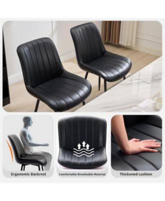 2 Pc. Upholstered Metal Dining Chairs Set