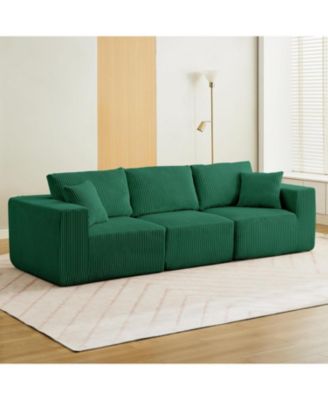 108" Sectional Couch Cloud Modular Modern Linear Sofa with Chaise Lounge, Corduroy Fabric, No Assembly Required