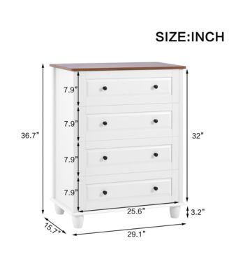 4 Drawer Minimalist Dresser Rolling Cabinet for Bedroom Home Furniture with Spacious Drawers Easy Assembly Durable
