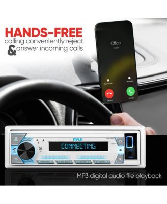 Single DIN AM/FM/MP3/USB/AUX Stereo Receiver with Bluetooth (PLMRL50WB)