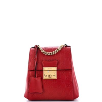 Mini Padlock Backpack Guccissima Leather
