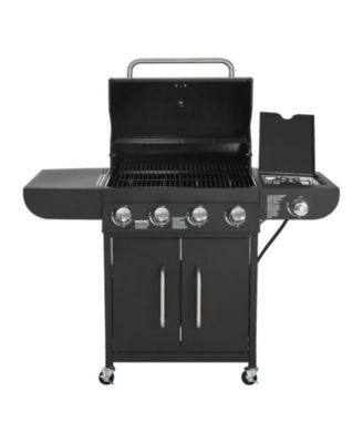 4-Burner Propane Gas Grill with Side Burner, 425 Sq. In. Cooking Area, 52,000 BTU