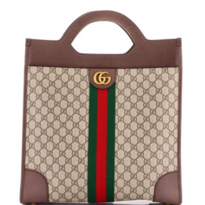Medium Ophidia Cut Out Handle Tote GG Coated Canvas