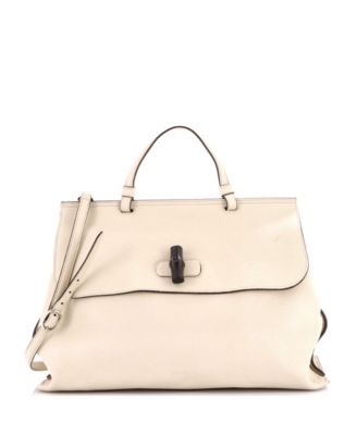 Large Bamboo Daily Top Handle Bag Leather