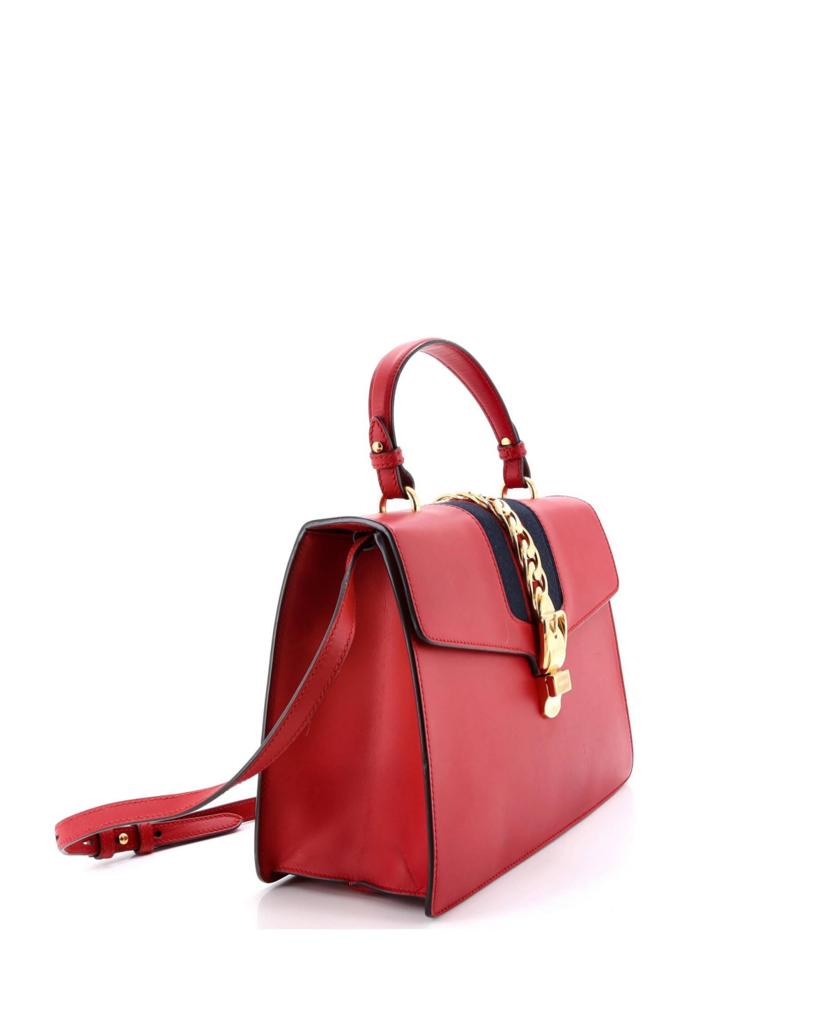 Pre-Owned Gucci Medium Sylvie Top Handle Bag Leather