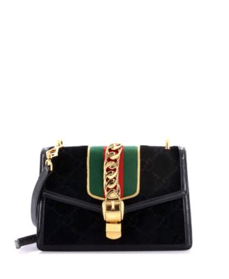 Small Sylvie Shoulder Bag GG Velvet