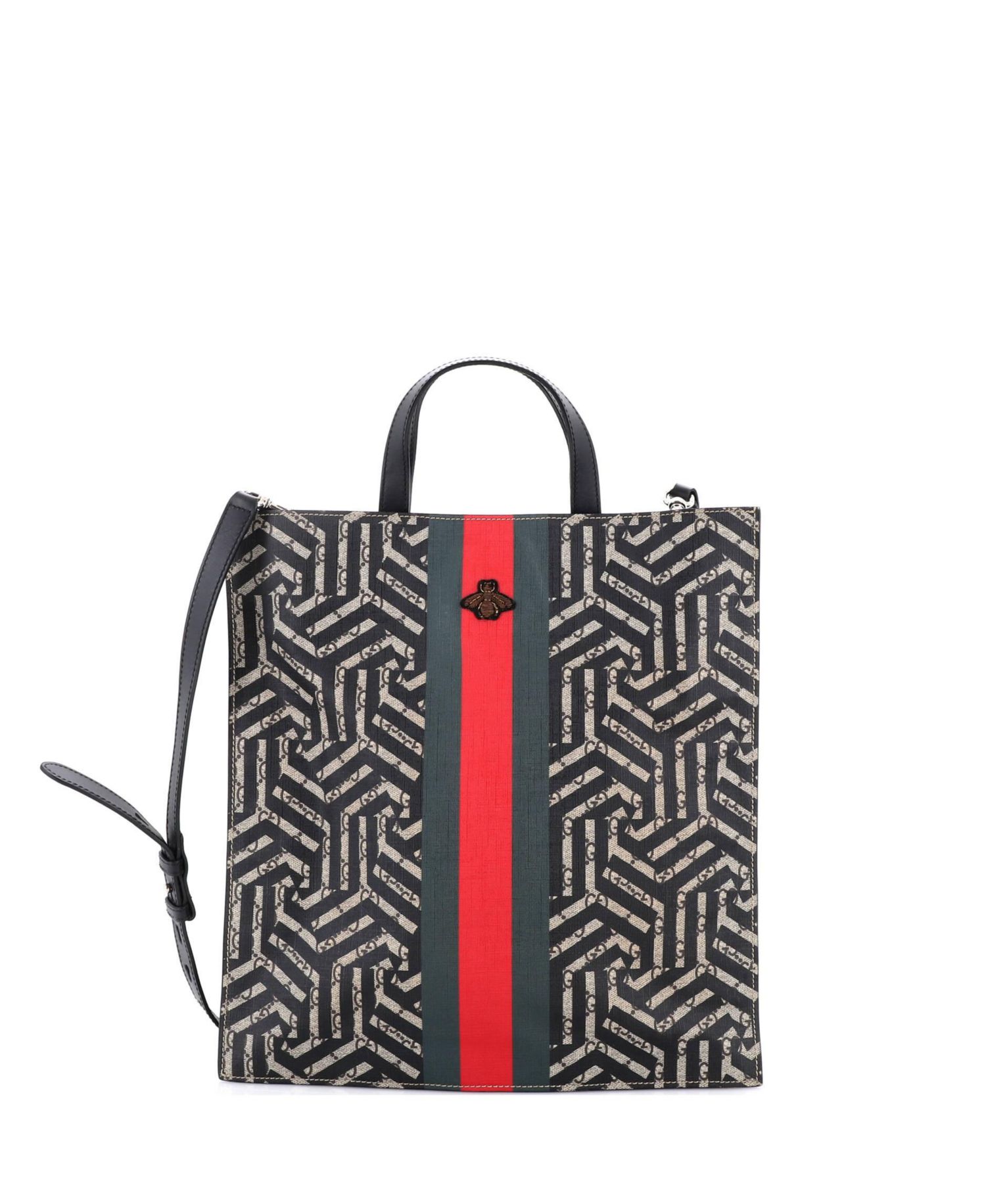 Convertible Soft Open Tote Caleido GG Coated Canvas