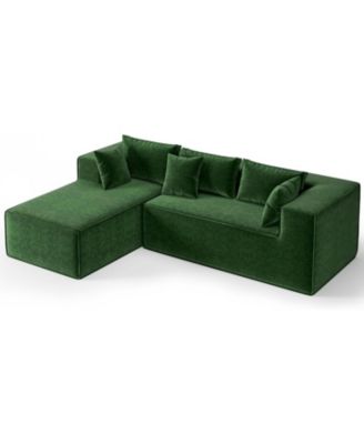 Modular L-Shaped Sectional Sofa, Cloud Couch with Deep Seat, Upholstered Chenille