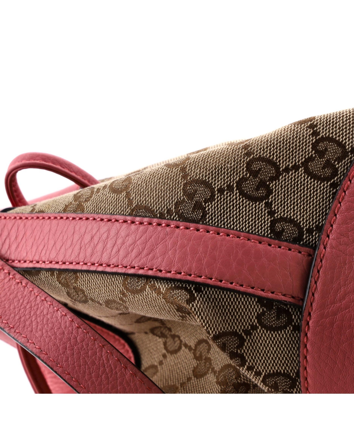 Pre-Owned Gucci Medium Classic Bucket Bag Gg Canvas with Leather