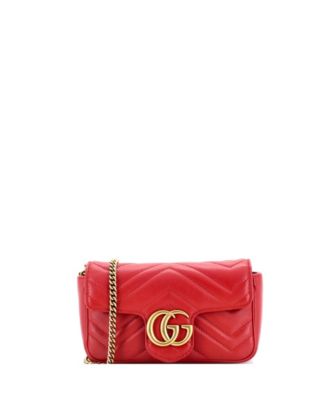 Super Mini GG Marmont Flap Bag Matelasse Leather