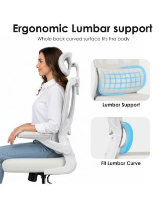Ergonomic Office Chair, Adjustable Swivel Desk Chair with Headrest and Lumbar Support, Computer Chair for Home Office.