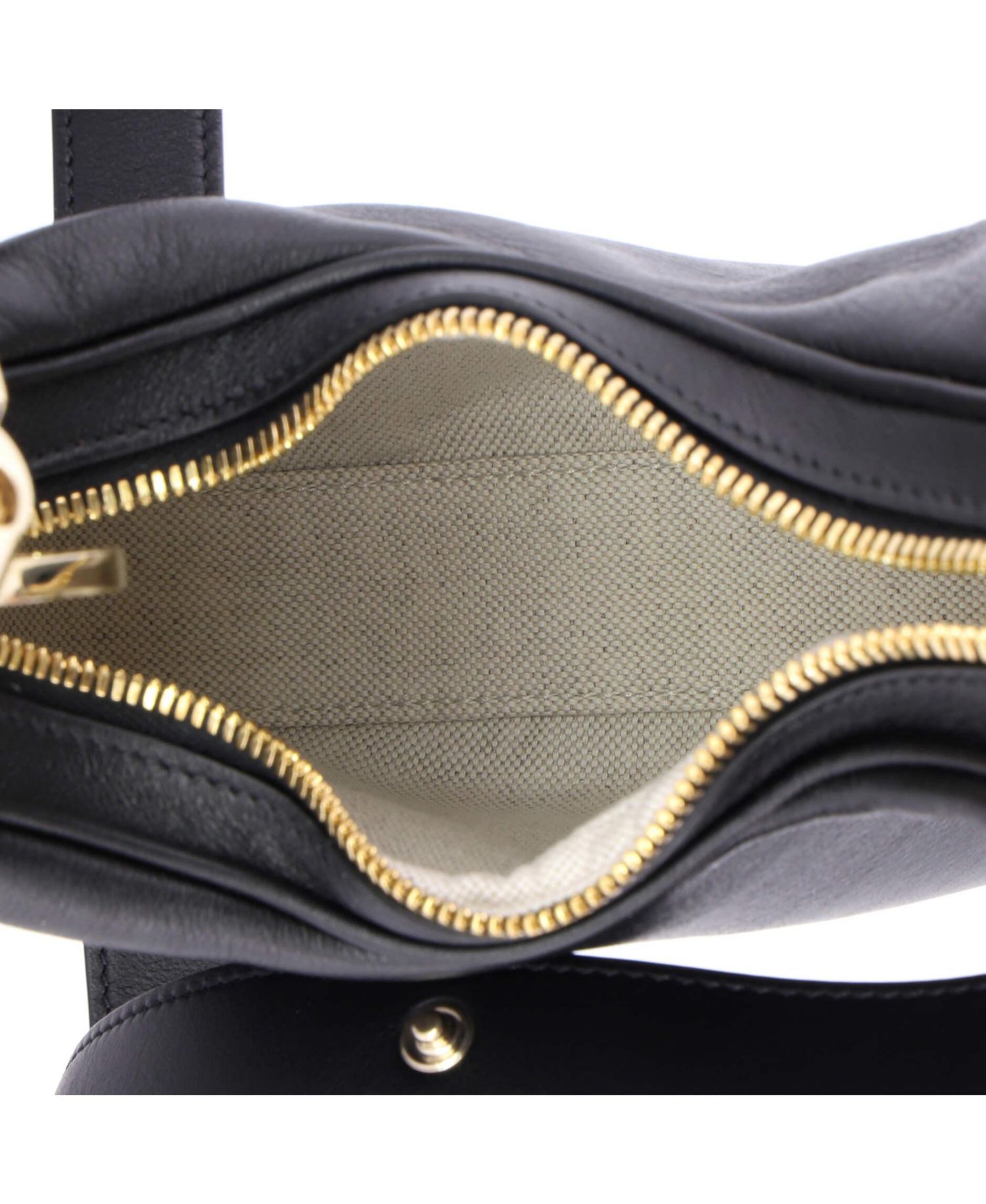 Small Attache Shoulder Bag Leather