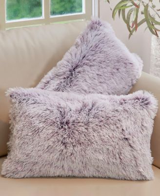 Textured Fluffy Decorative Pillow, 12" x 20"