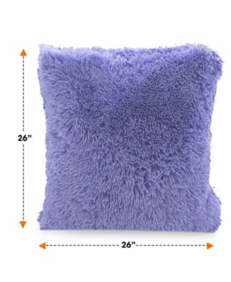Textured Fluffy Decorative Pillow, 26" x 26"