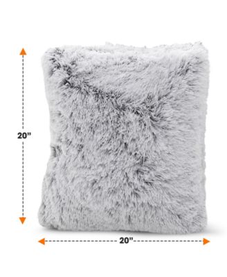 Textured Fluffy Decorative Pillow, 20" x 20"