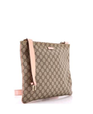 Medium Flat Messenger Bag GG Canvas