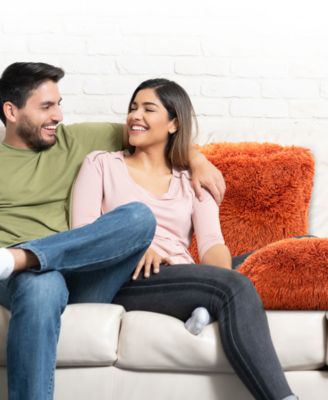 Textured Fluffy Decorative Pillow, 20" x 20"