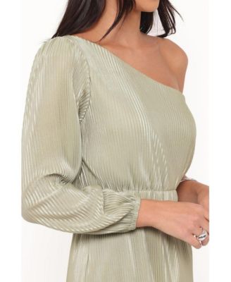 Women's Pontee One Shoulder Pleated Midi Dress