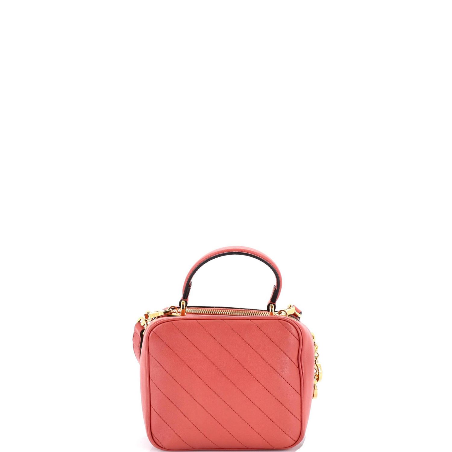 Blondie NM Top Handle Shoulder Bag Diagonal Quilted Leather