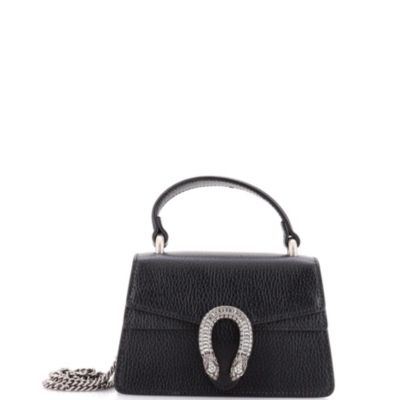 Mini Dionysus Top Handle Bag Leather with Crystals