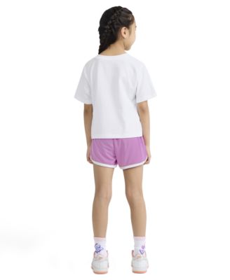 Girls' 4-6X Tennis Lifestyle Crewneck T-Shirt and Shorts, 2-Piece Set