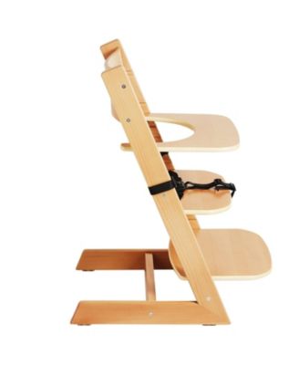 Toddler Wooden High Chair for Babies and Toddlers Adjustable Convertible Feeding Chair with Tray