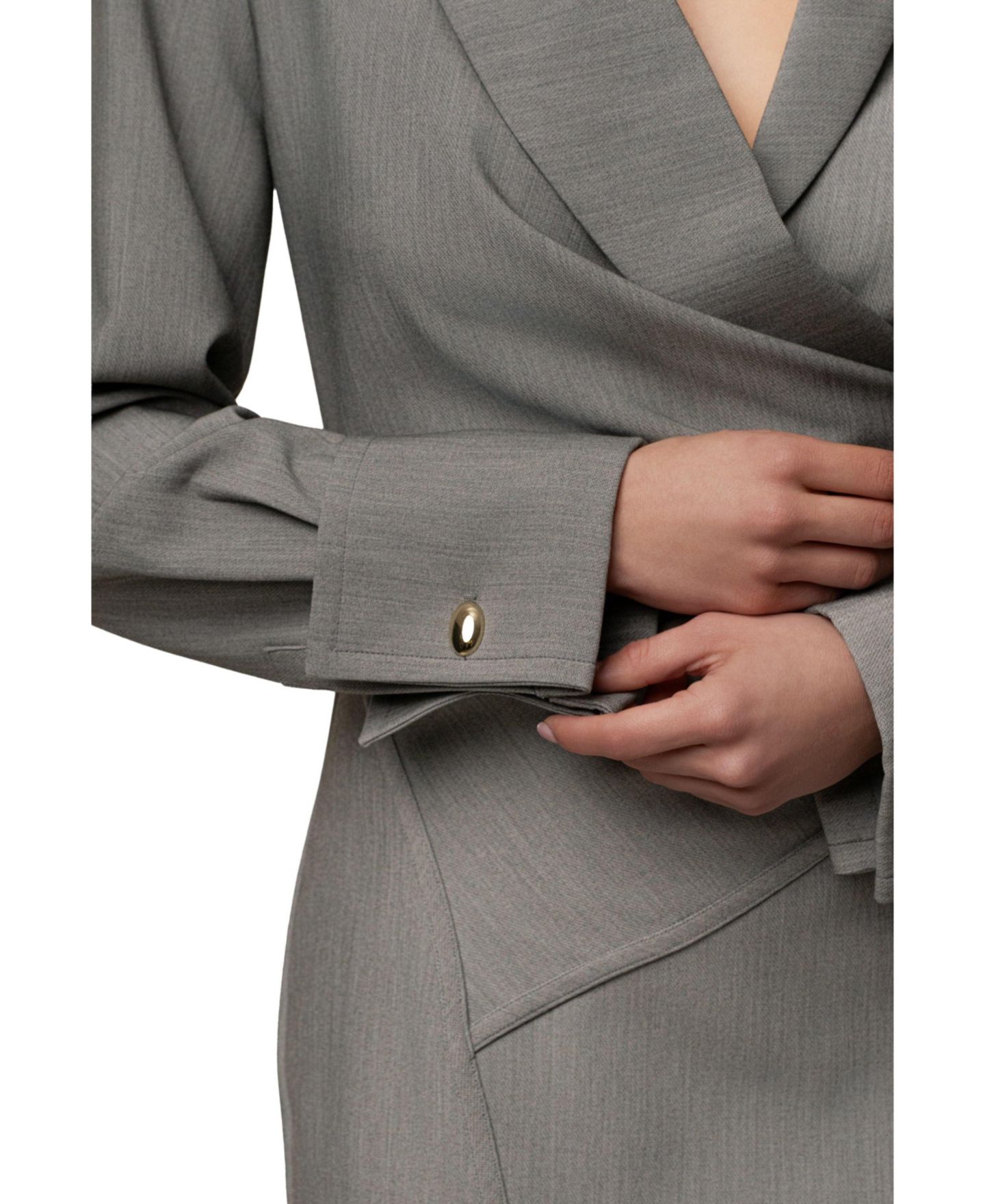 Женское платье JLUXLABEL Manifest Blazer Midi, цвет: Серый — фото 2