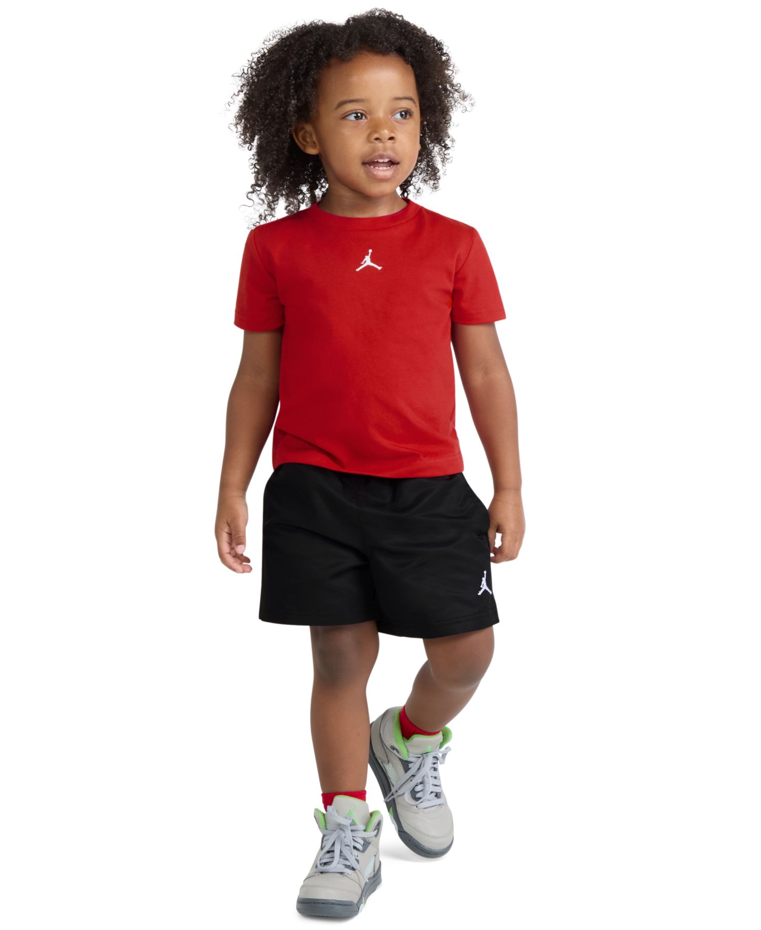Boys' 2T-7 Dri-FIT Crewneck Jersey T-Shirt and Mesh Shorts, 2-Piece Set