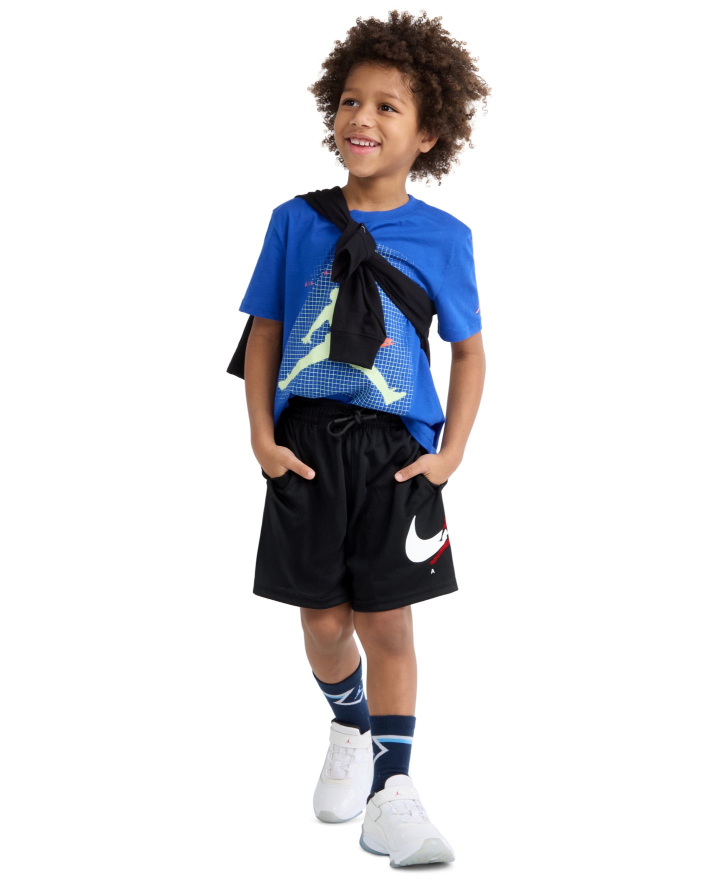 Шорты Jordan Brand Arch Mesh Shorts для мальчиков, цвет: Чёрный — фото 2