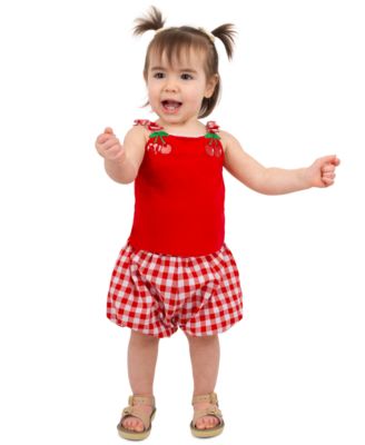 Baby Girls' Jersey Knit Top and Bubble Shorts, 2-Piece Set