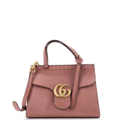Mini GG Marmont Top Handle Bag Leather