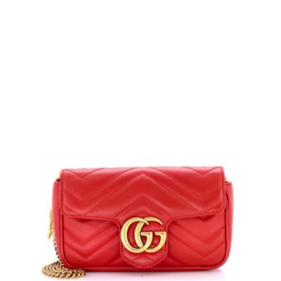 Super Mini GG Marmont Flap Bag Matelasse Leather