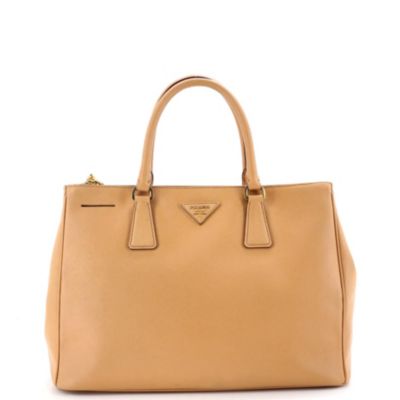Medium Double Zip Lux Tote Saffiano Leather