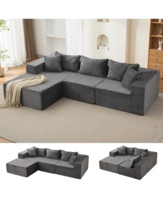 106" Cloud Sectional Sofa with Chaise, Memory Foam Modular Couch, Right Facing, No Assembly