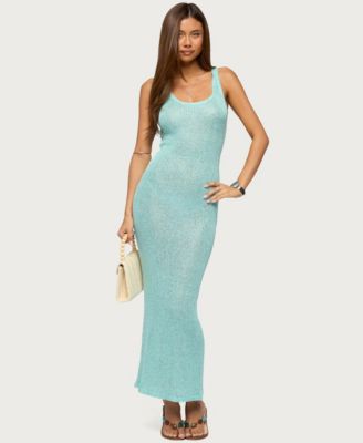 Women's Abby Sequin Sheer Knit Maxi Dress